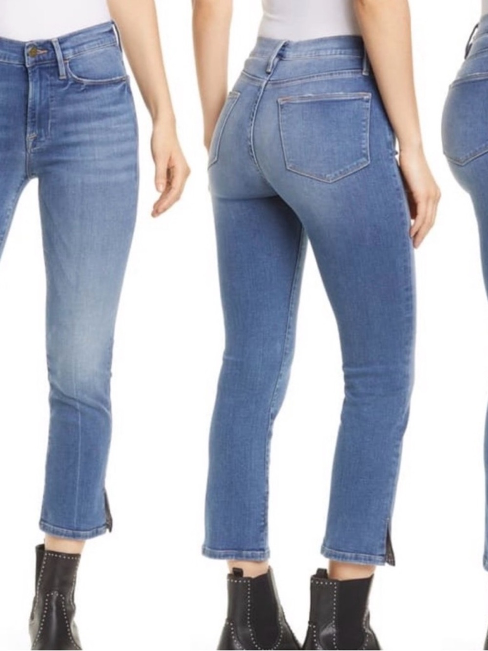 Frame Le High Straight Slim Hem Jeans